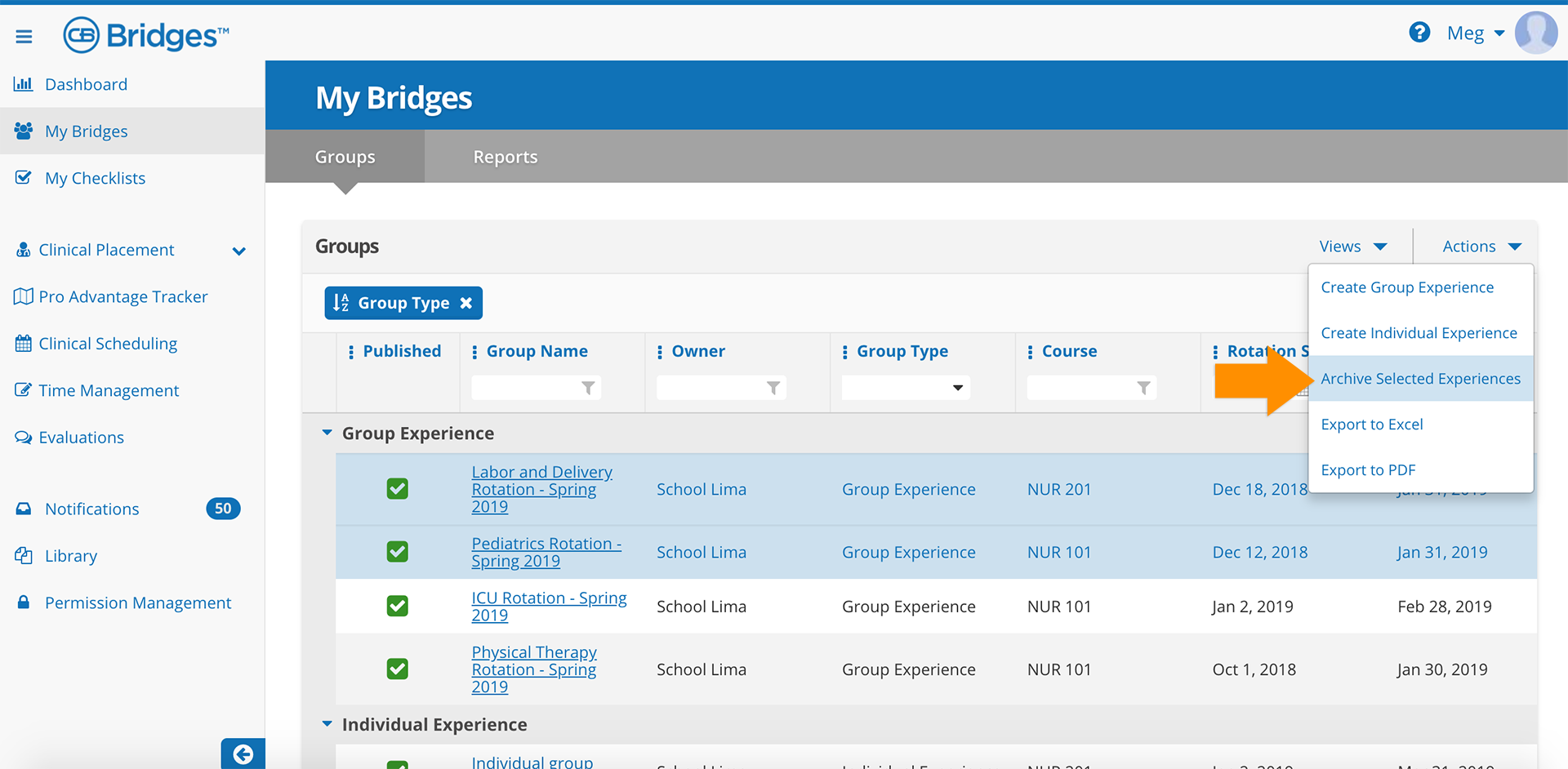 CB Bridges™ Pro Advantage Tracker-How to Archive