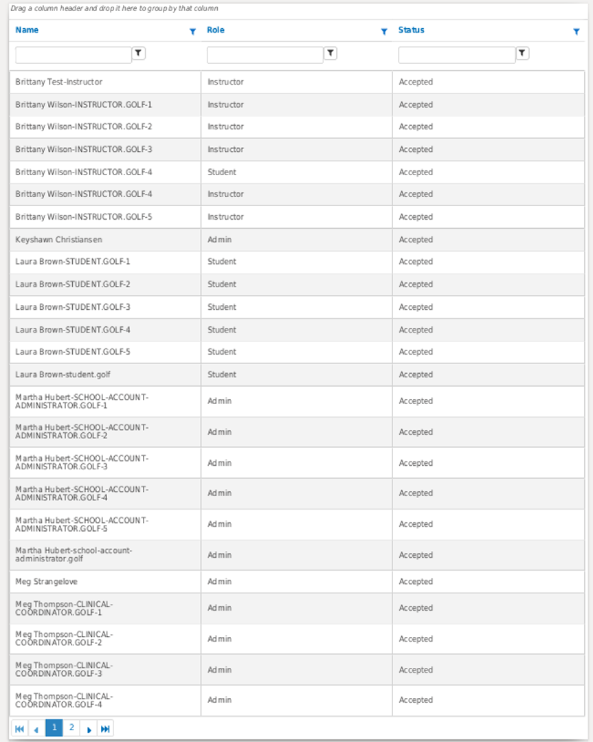 CB Bridges™ Clinical Placement Grid UI and Export Enhancements—Step 3: The old version of the Roster exported PDF form